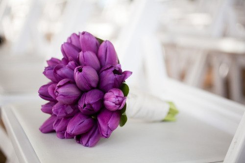 свадебный букет невесты из тюльпанов