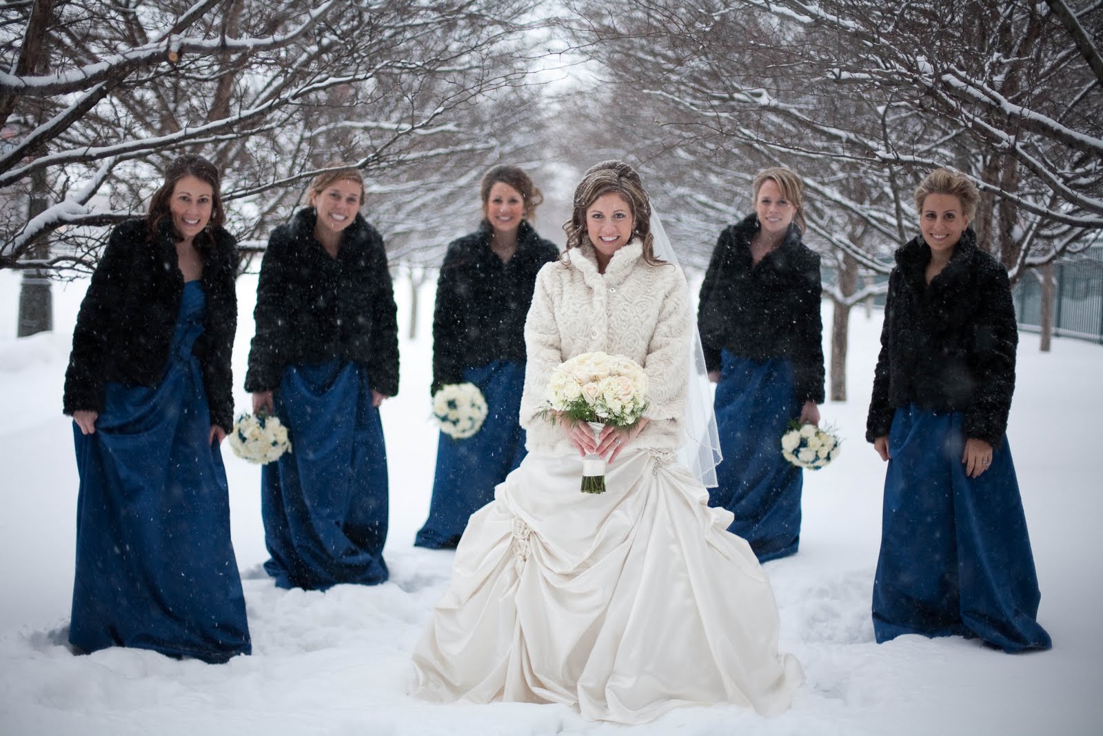 Зимняя свадьба в синих тонах