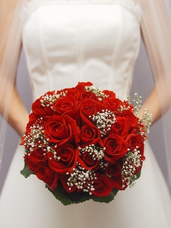 Букет невесты из красных роз