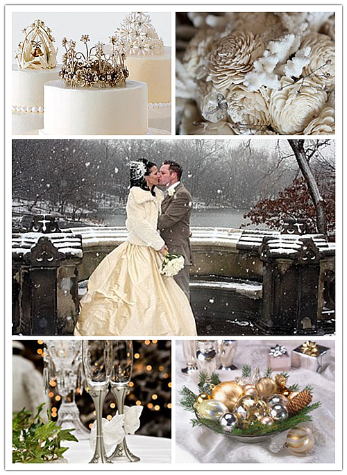 Зимняя свадьба в бежевых и коричневых тонах