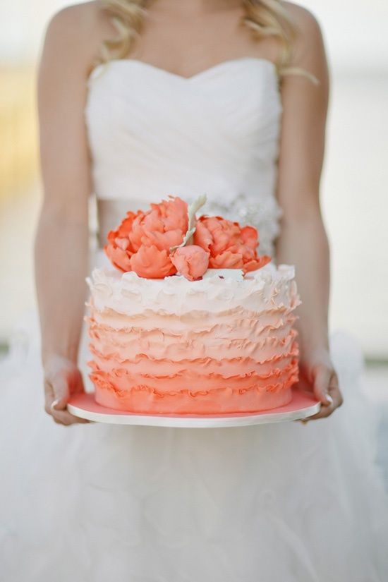 Свадебные торты в стиле омбре