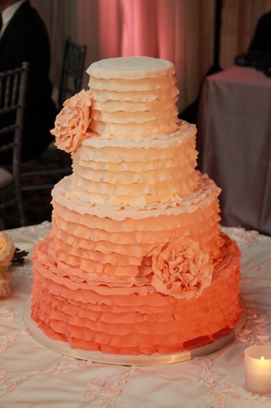 Свадебные торты в стиле омбре