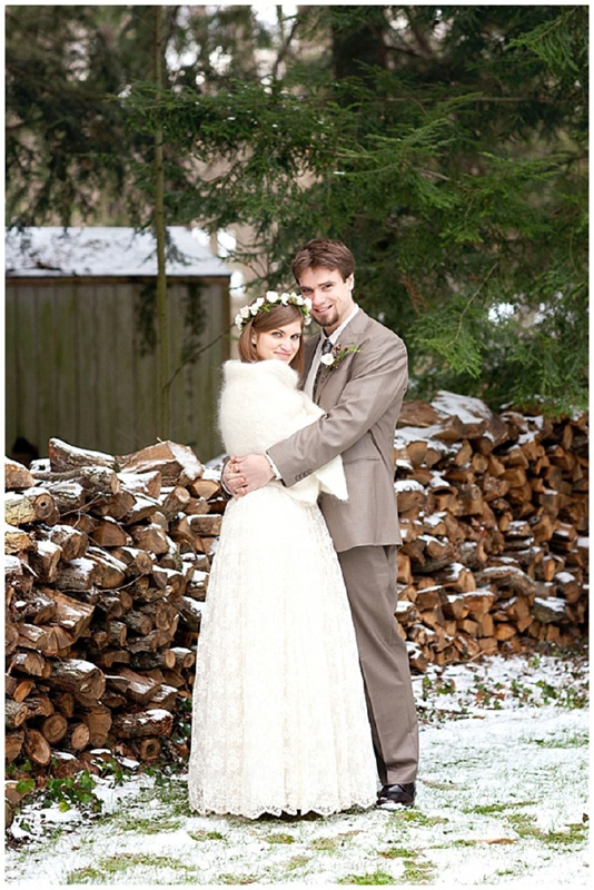 Меган и Тайлер: винтажная зимняя свадьба в стиле рустик