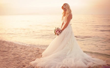 платье для свадьбы на пляже