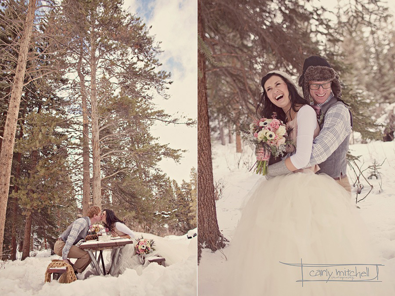 Простая и уютная зимняя свадьба