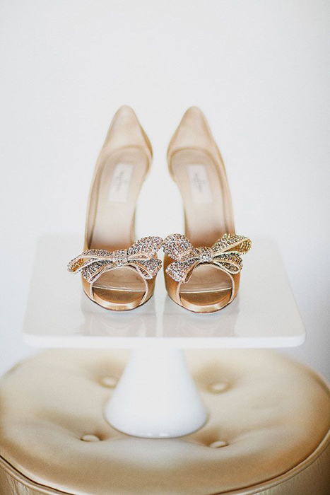 Свадебные туфли с бантиком