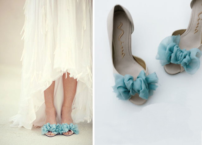 Цветные свадебные туфли