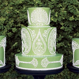 свадебные торты в зеленом цвете