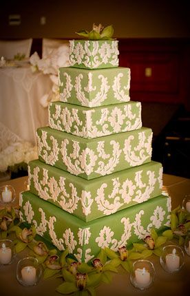 свадебные торты в зеленом цвете