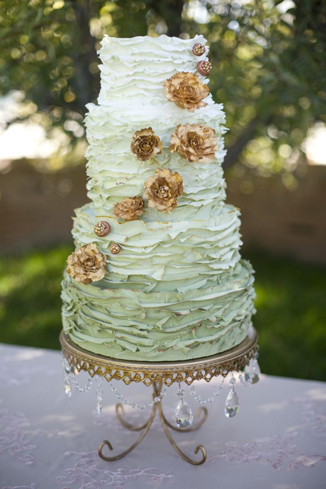 свадебный торт зеленый