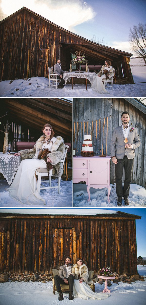 Свадьба в Колорадо: зимний бохо шик