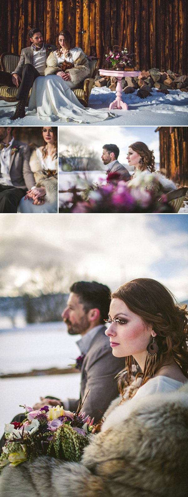 Свадьба в Колорадо: зимний бохо шик