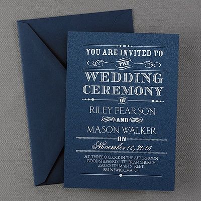 приглашения на свадьбу синего цвета
