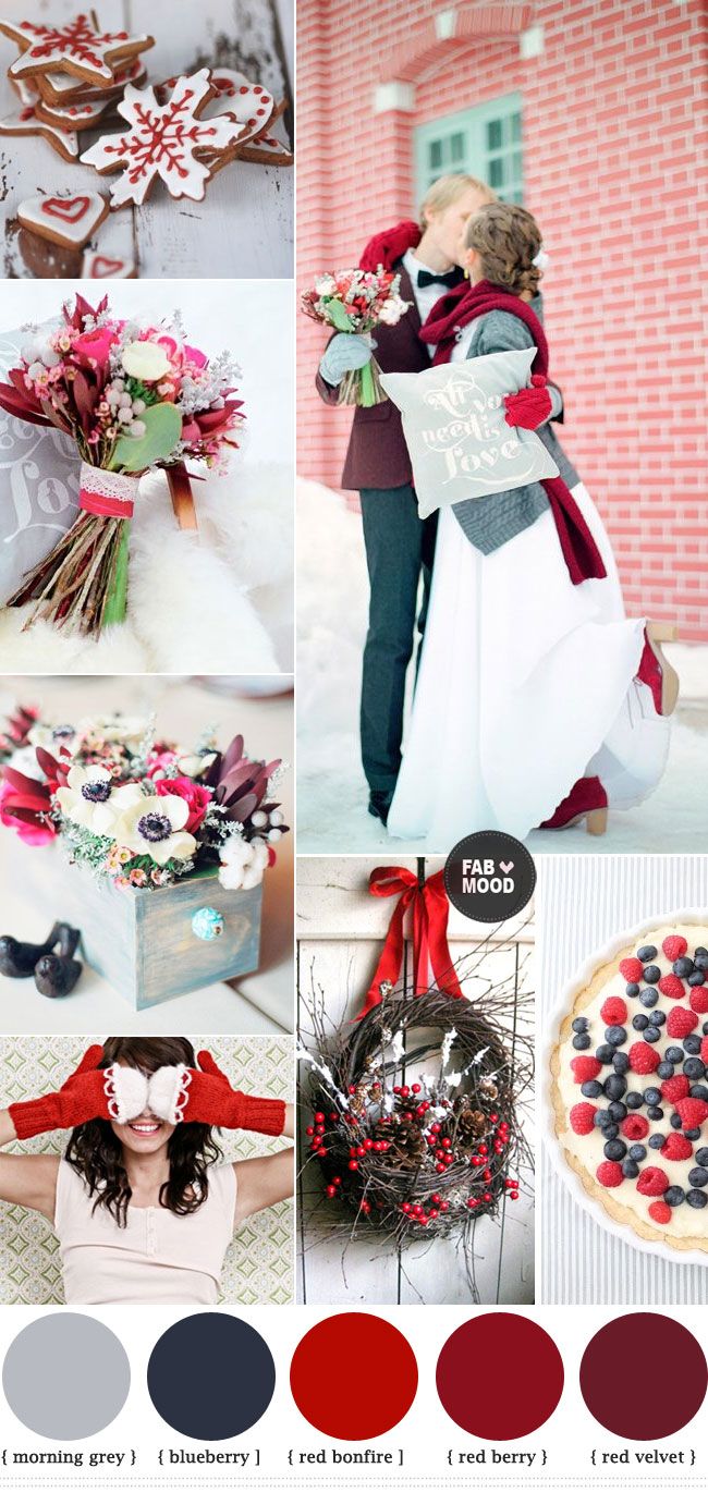 10 оригинальных цветовых сочетаний для зимней свадьбы