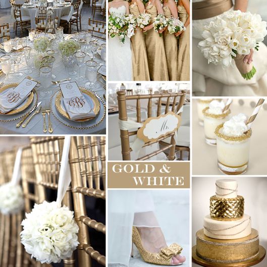 Свадебные цветовые палитры с золотом