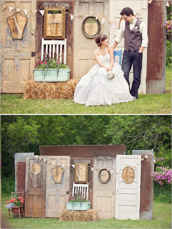 Двери в оформлении свадьбы
