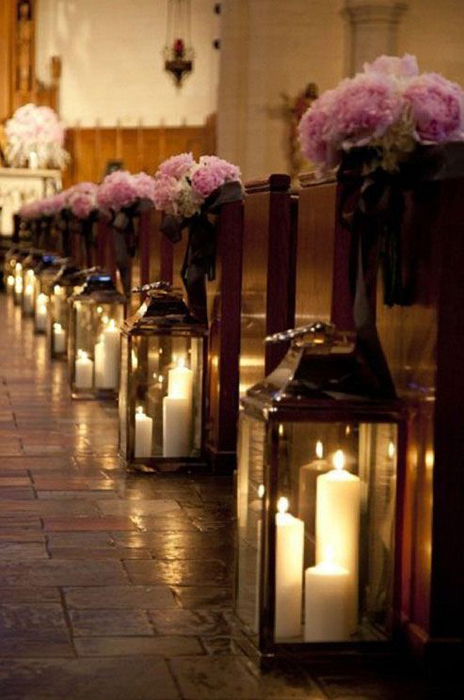 Свечи в свадебном декоре